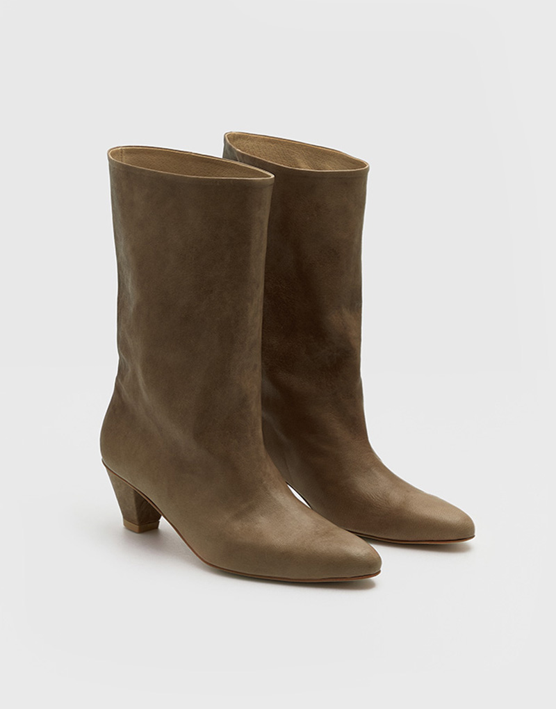 LUBLIN mid-calf boots_natural