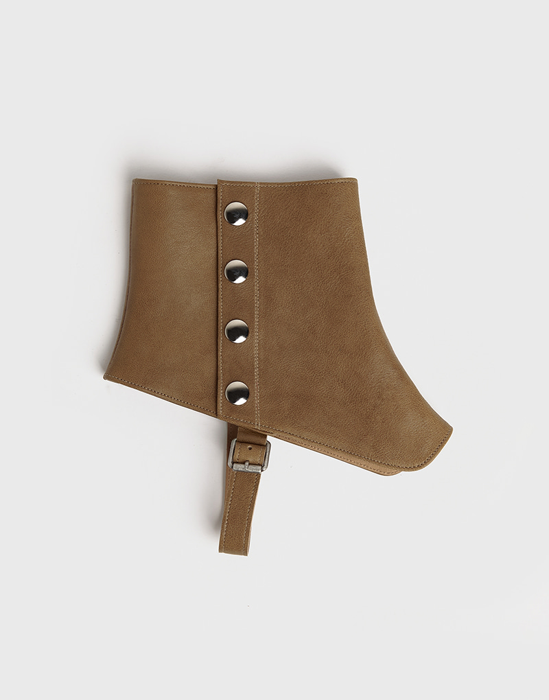 ALLOUE ankle spats_amber brown